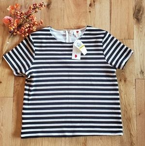 🍁 NWT! One clothing black and white striped top